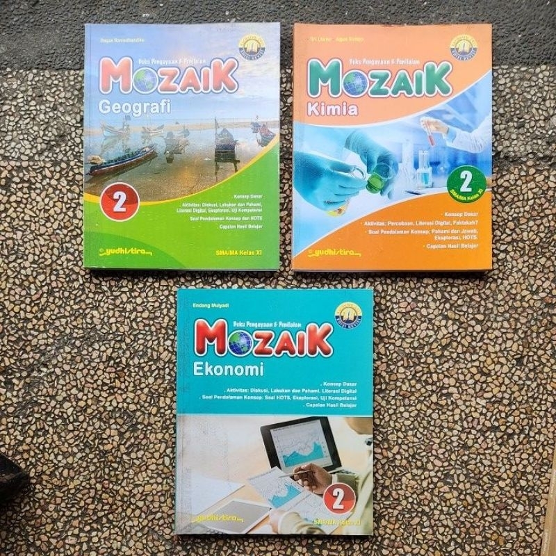 Buku Mozaik Sejarah Indonesia. Kimia.Ekonomi.Bahasa Indonesia.Geografi.Matematika.Biologi Sma Kelas 