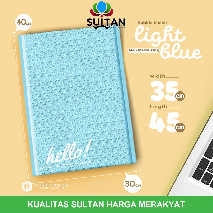 

AMPLOP BUBBLE MAILER SKY BLUE PREMIUM 35x45cm TERMURAH SATUAN