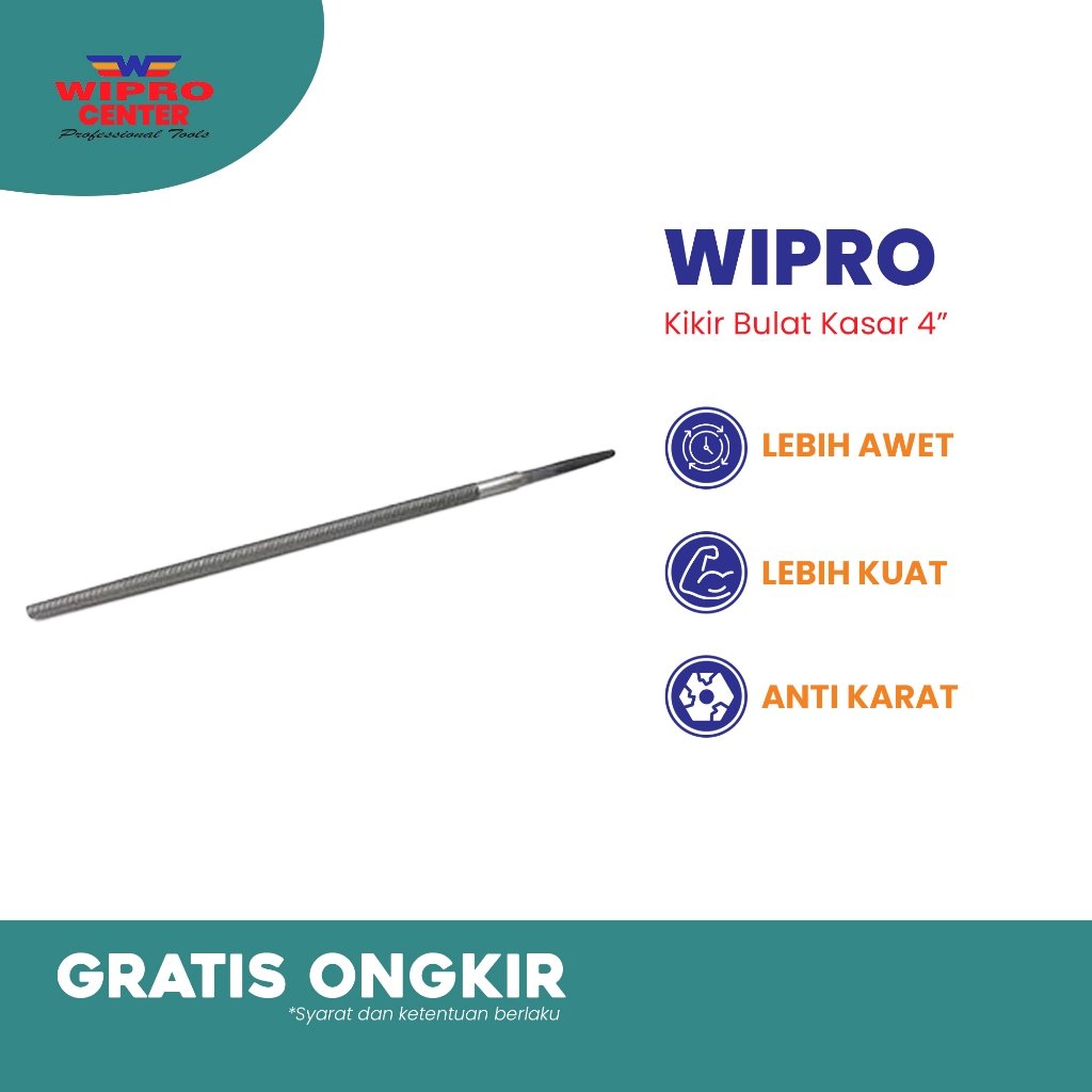 WIPRO KIKIR BULAT KASAR 4"