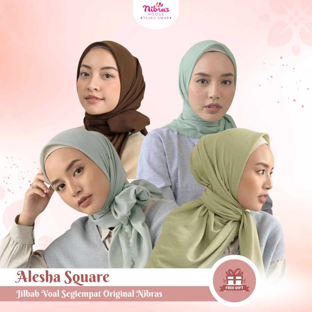 Hijab Voal Segiempat Original Nibras