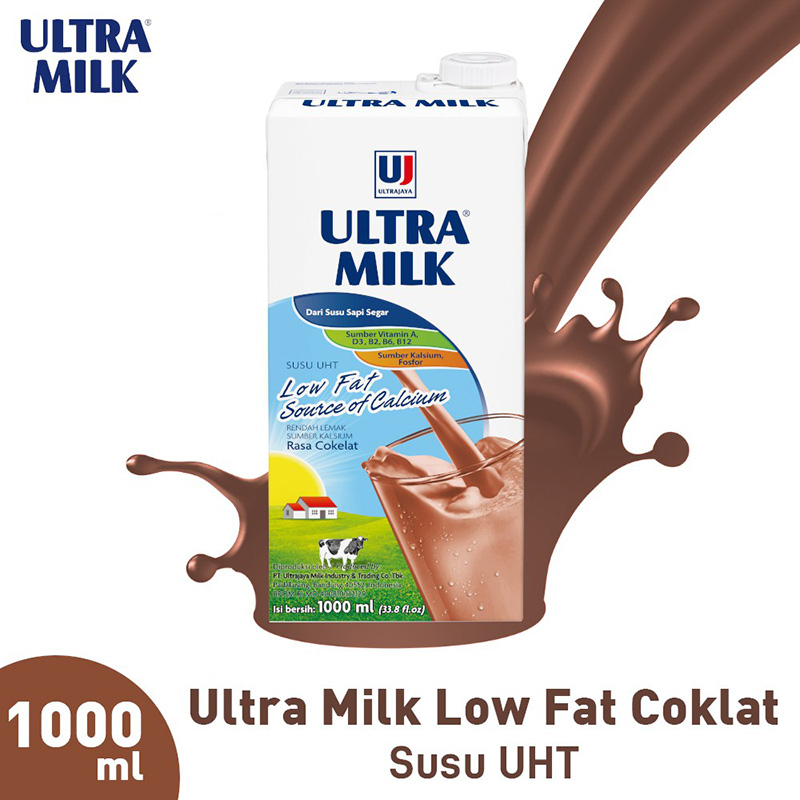 

ULTRA MILK LOW FAT PUTIH & COKLAT 1000ML