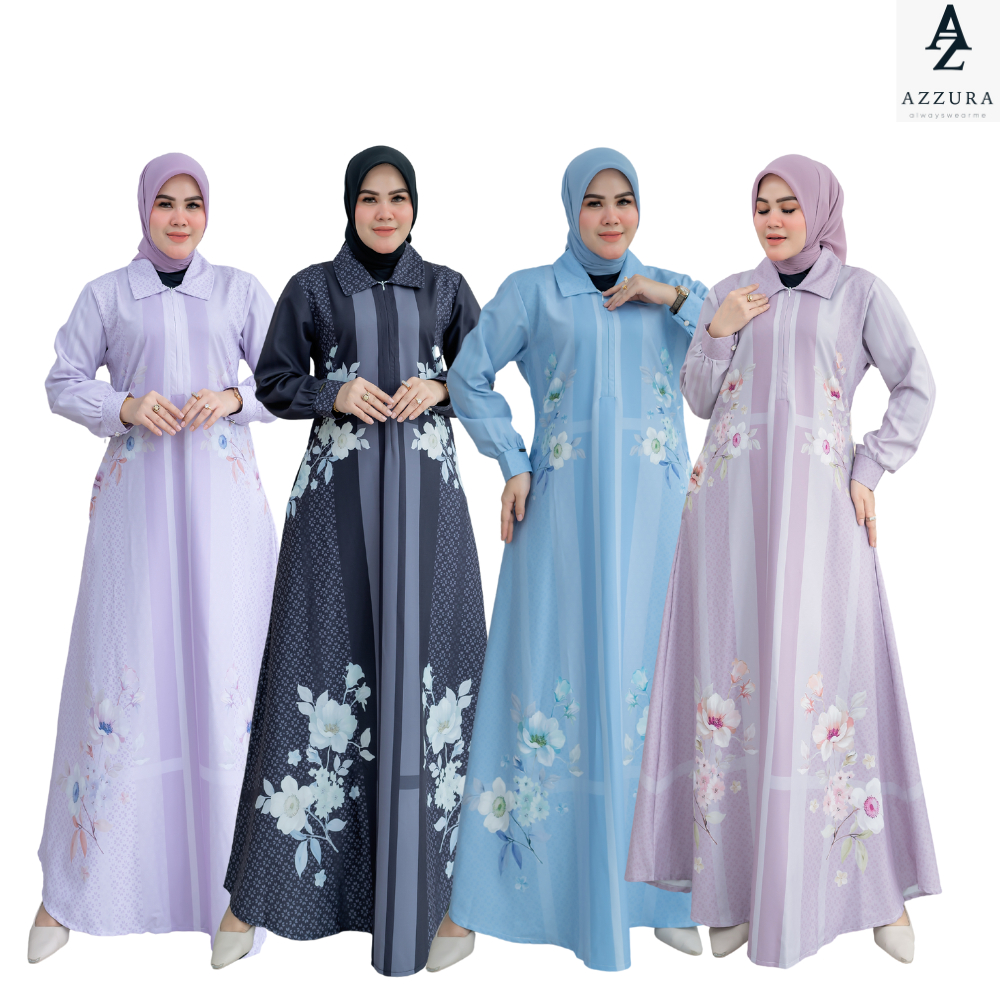 Baju Wanita Gamis Muslim Laviza 24 Dress by Azzura