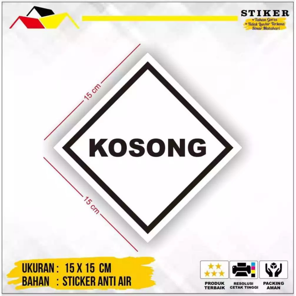 

Stiker Label Tanda Label B3 Kosong