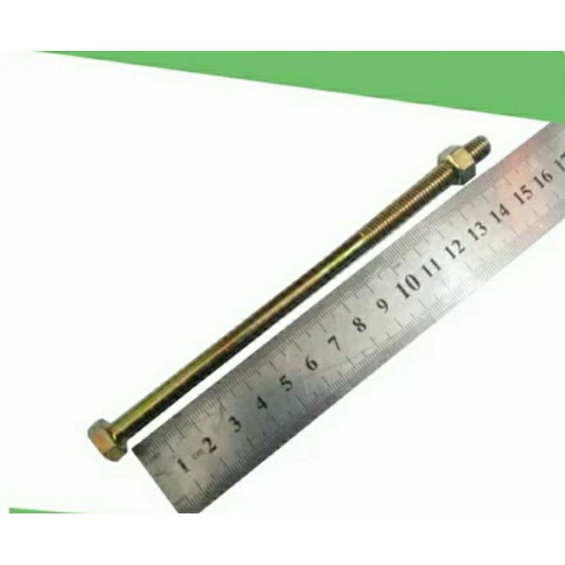 M8×150 Baut+mur (Kunci 14) -Kuning