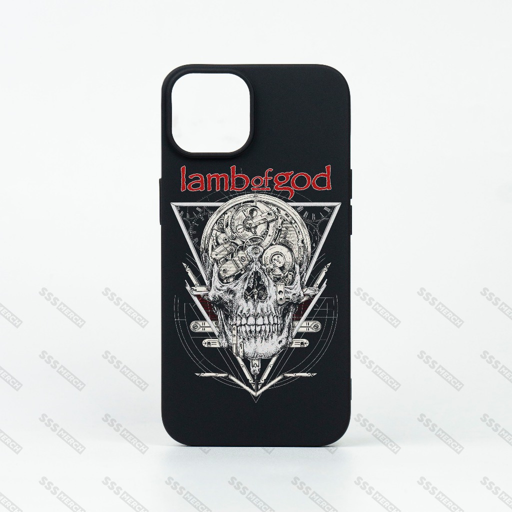 LAMB OF GOD SKULL iPhone Case Band - X 11 12 13 14 15 - SSS Merch SoftCase