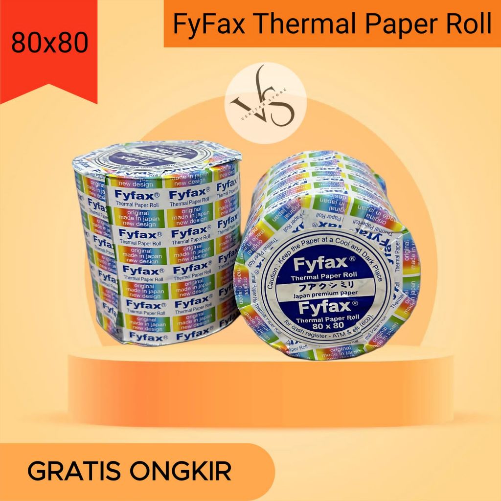 

Kertas Thermal EDC ukuran 80 x 80 Register Paper Roll Struk Kasir FyFax Made in Japan