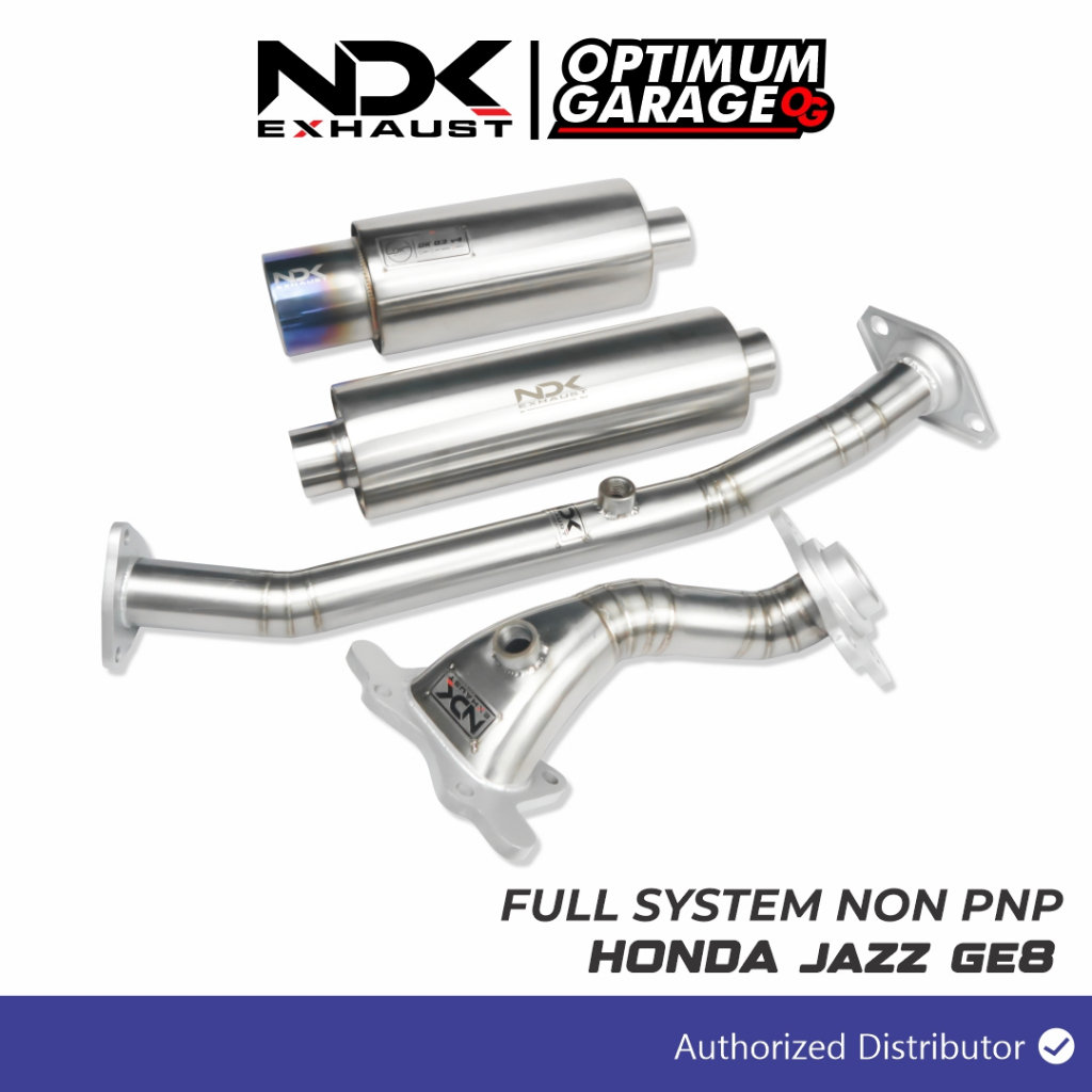 FULL SISTEM  NON PNP  KNALPOT MOBIL NDK EXHAUST MUFFLER DK-03V4 RESONATOR MOBIL HONDA JAZZ GE8