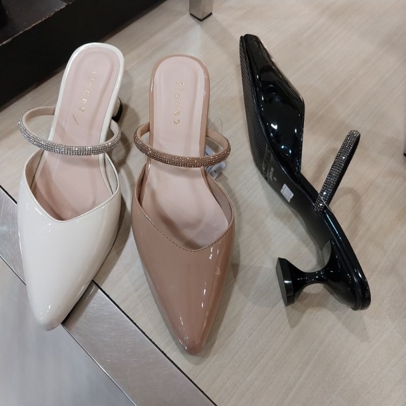 FLADEO sepatu selop/mules wanita heels 5cm ori sale‼️