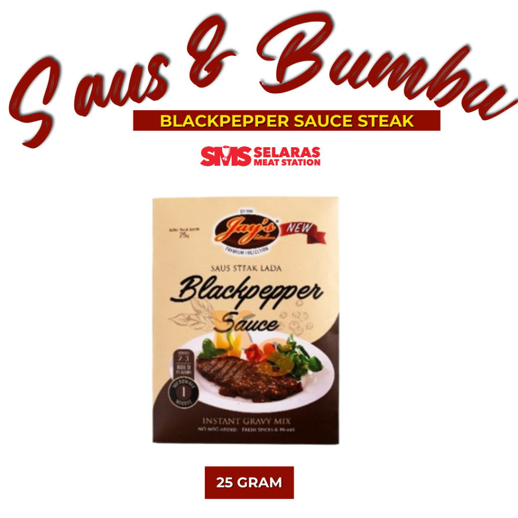 

Jays Blackpepper Saus Bumbu Instan 25 gram