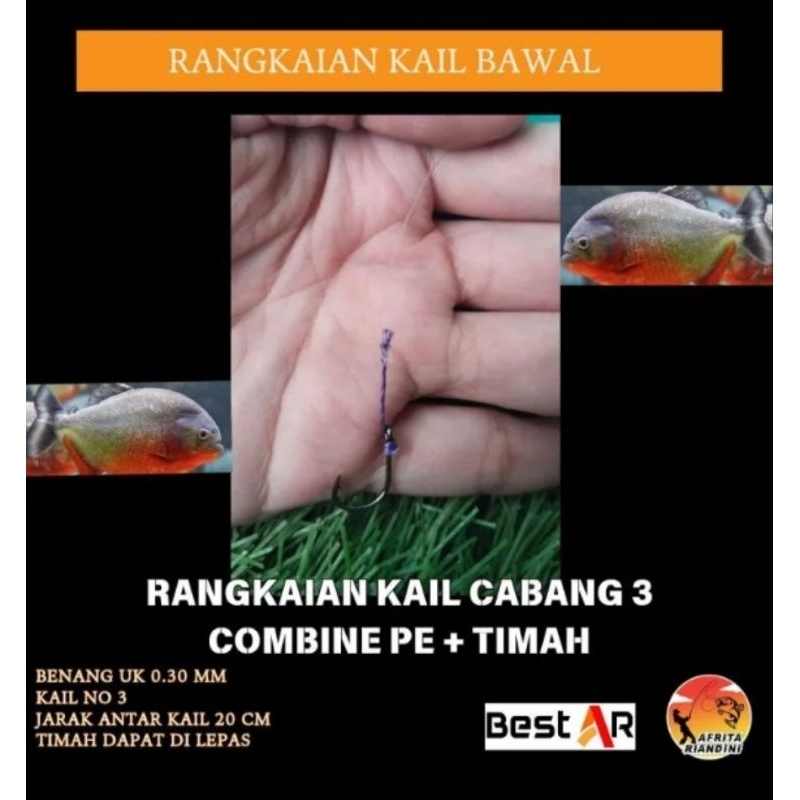 Rangkaian Kail Bawal Combine PE Kail Pancing Khusus Bawal Anti Putus