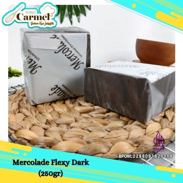 

Mercolade Flexy Dark Coklat REPACK 250gr (berat +/-) Coklat Batangan / Coklat Compound