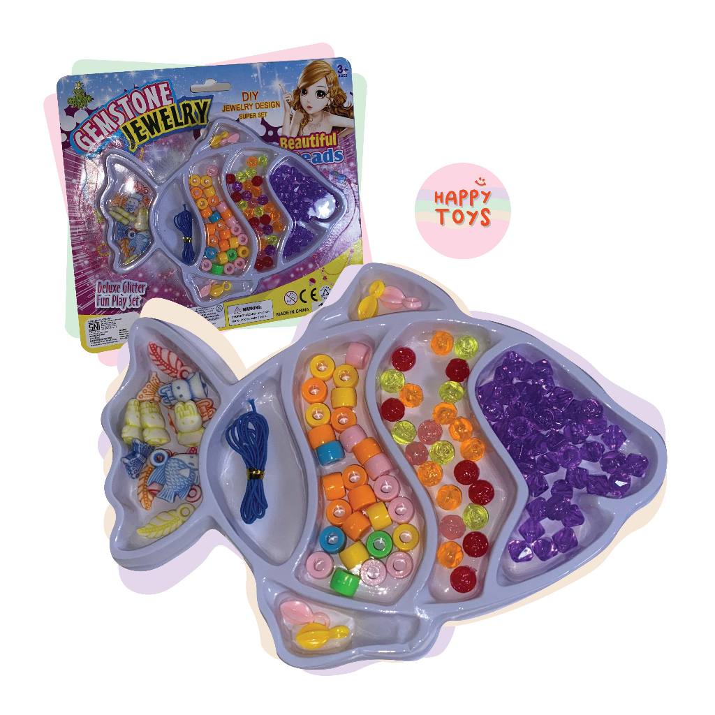 mainan anak manik-manik merangkai gelang