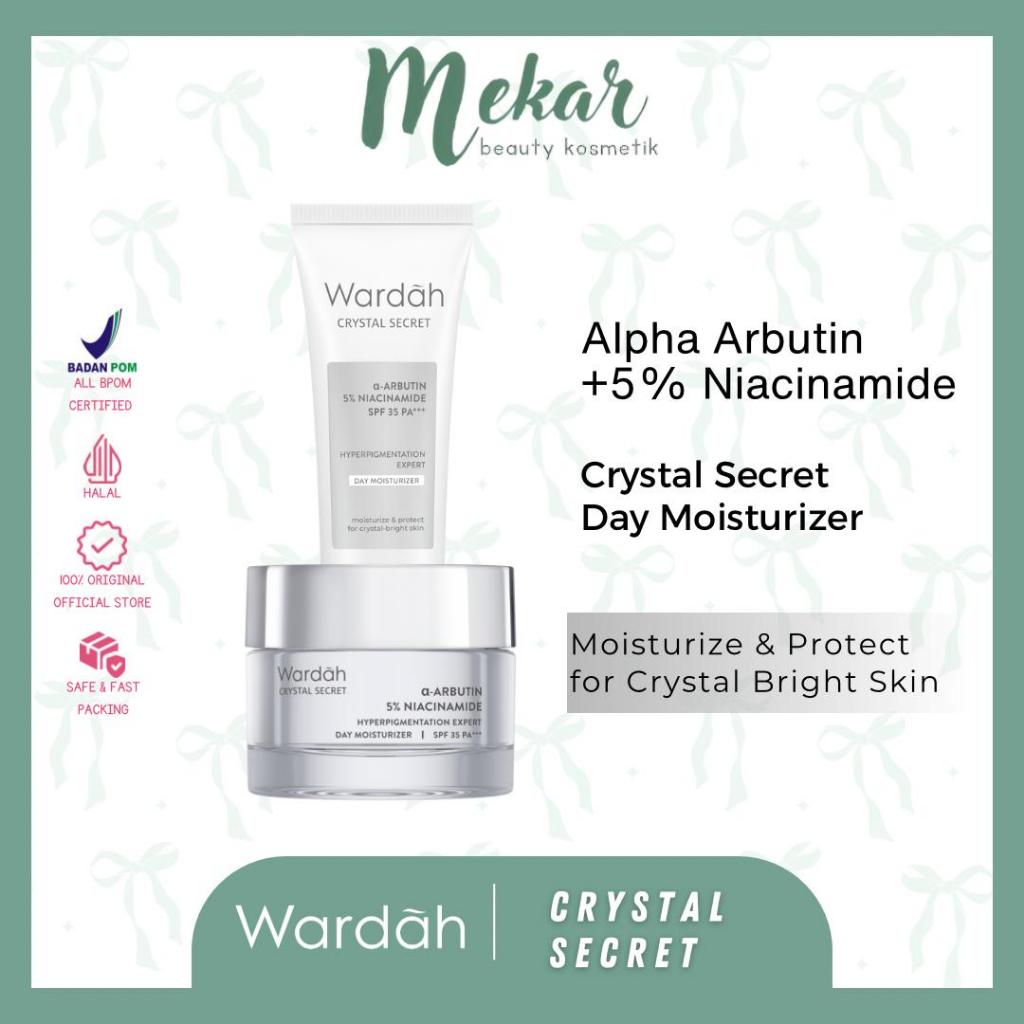 WARDAH Crystal Secret Brightening Day Cream - Krim Siang Niacinamide  Menyamarkan Flek HItam