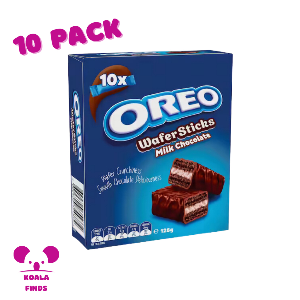 

Oreo Milk Chocolate Wafer Stick Cookies 10 Pack | 128g