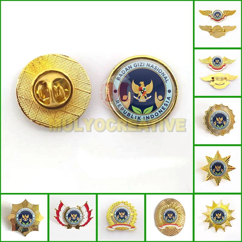 Pin Badan Gizi Nasional RI Pin Bros Wing Logo BGN