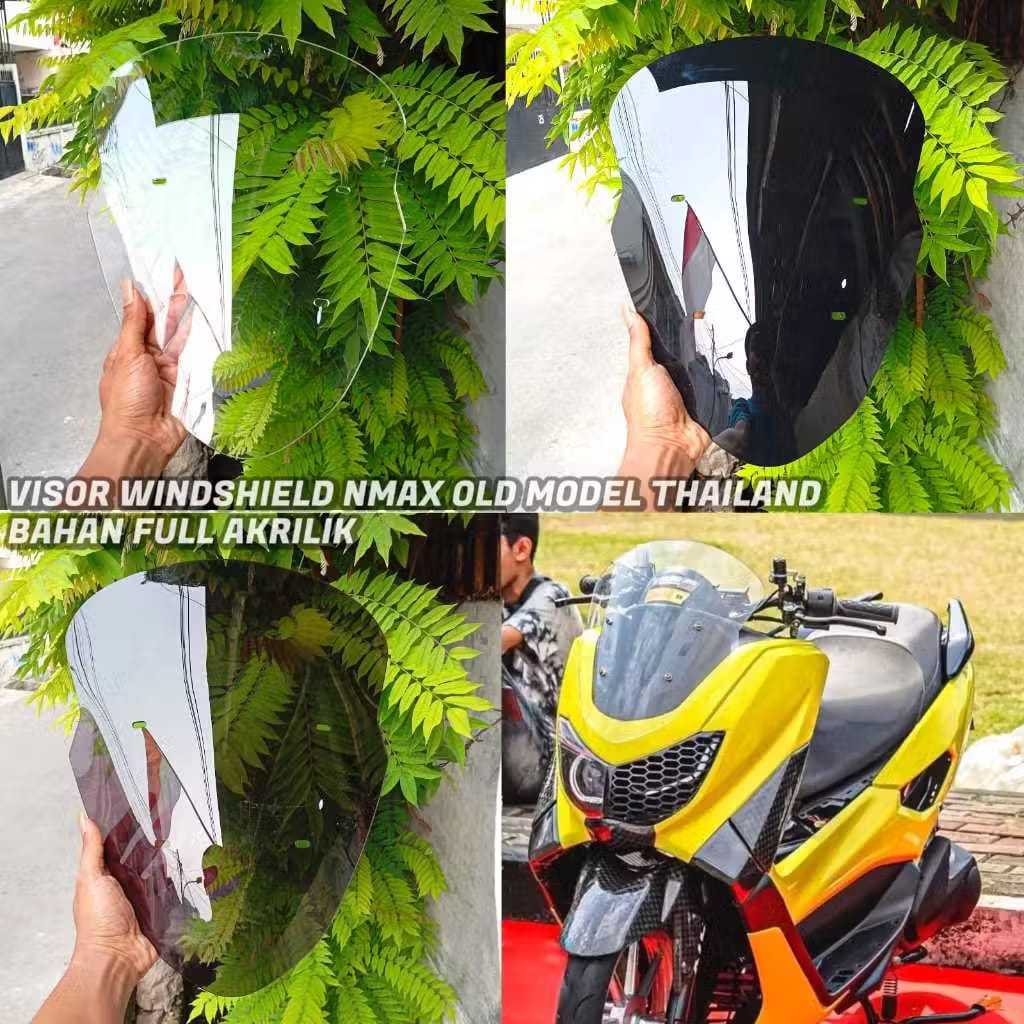 VISOR WINDSHIELD NMAX OLD MODEL THAILAND VISOR NMAX LAMA  BAHAN FULL AKRILIK PNP NMAX OLD -SKR