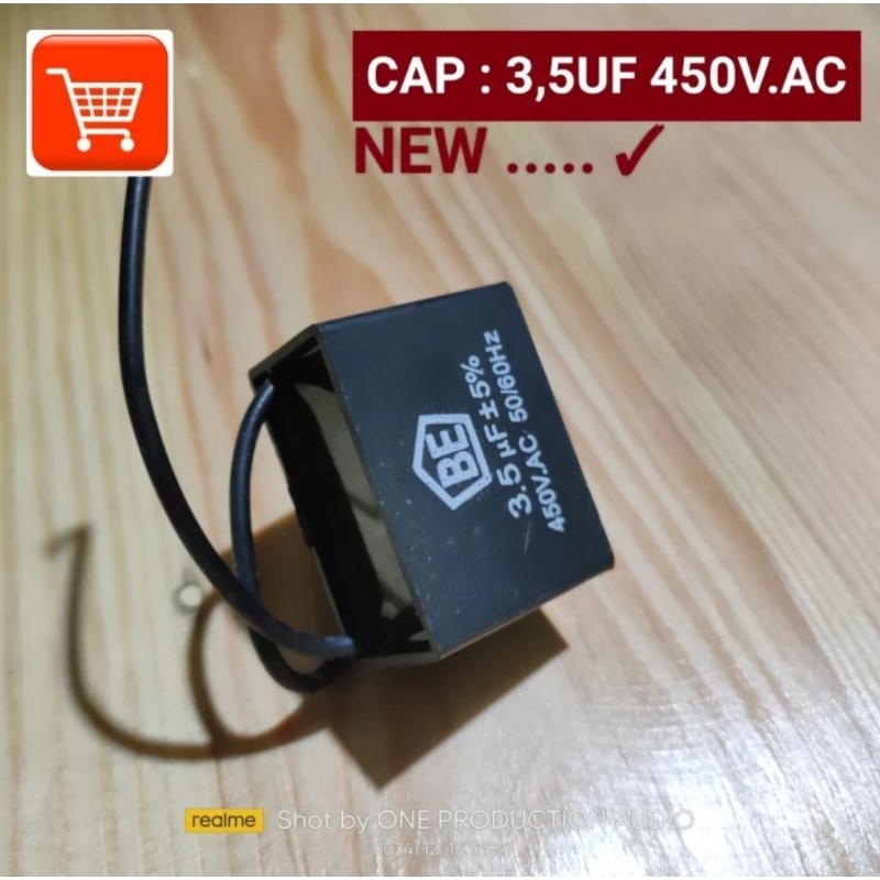 KAPASITOR KIPAS KOTAK 3.5UF 450V 3.5 UF 450V.AC