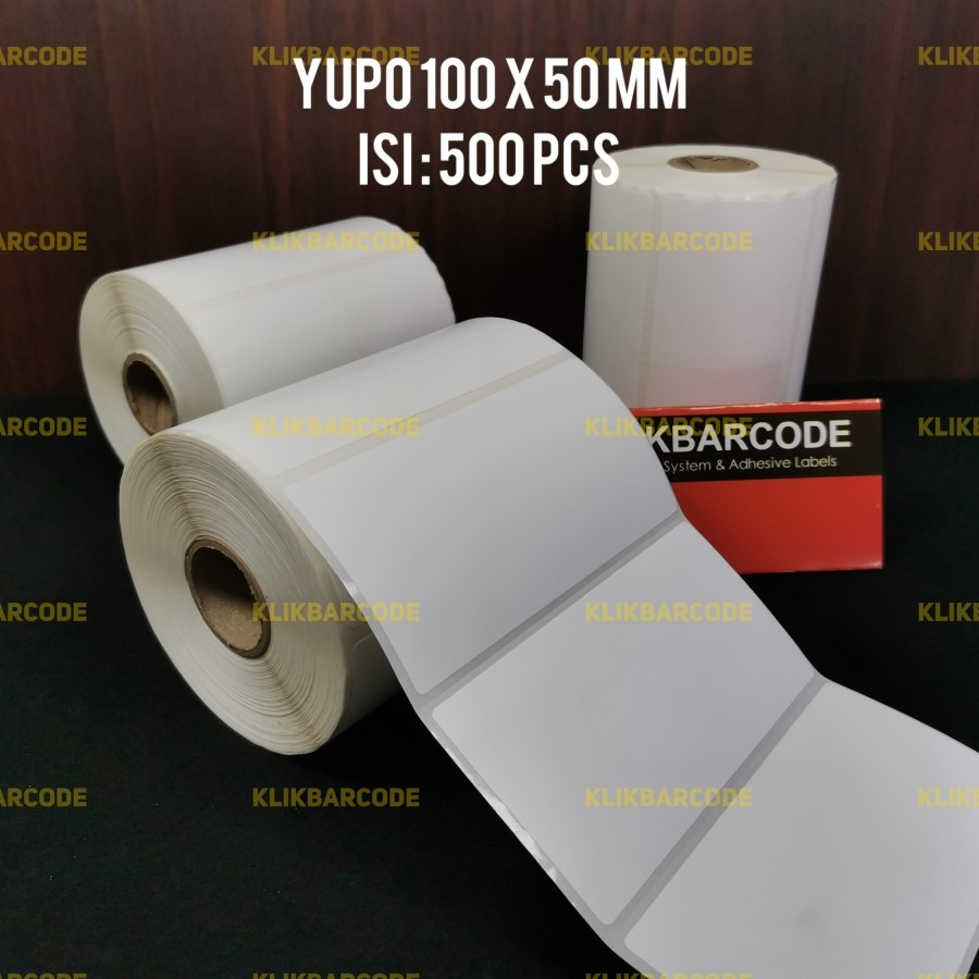 

Label Printer Barcode Yupo Uk 100 x 50 mm / 10 x 5 cm isi 500pcs Premium & Presisi