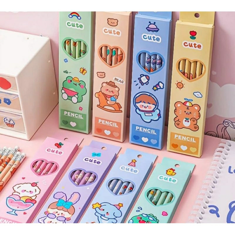 

Pensil 2B isi 6 pcs Karakter Lucu Kartun Anak Anak Premium