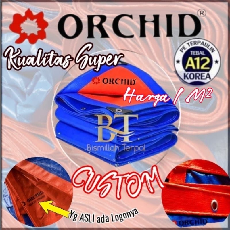 TERPAL A12 HAMPARAN TENDA,KOLAM TERKUAT SEPANJANG MASA ORIGINAL KOREAN ORCHID UKURAN SESUAI KEBUTUHA
