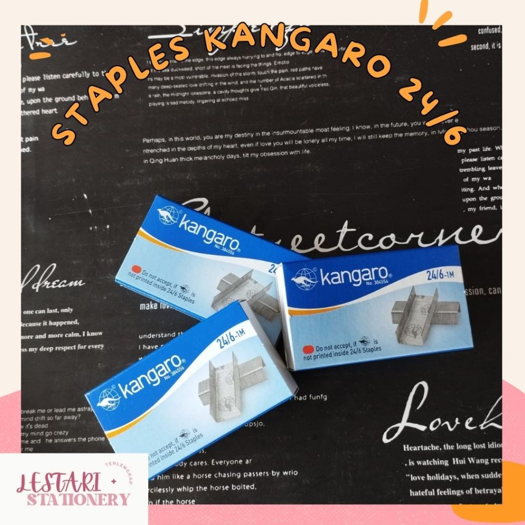 

(1PCS) Staples Kangaro 24/6 No.3 | Isi Hekter Kangaro No.3 | Isi Stapler | Cekrekan | Lestari Stationery