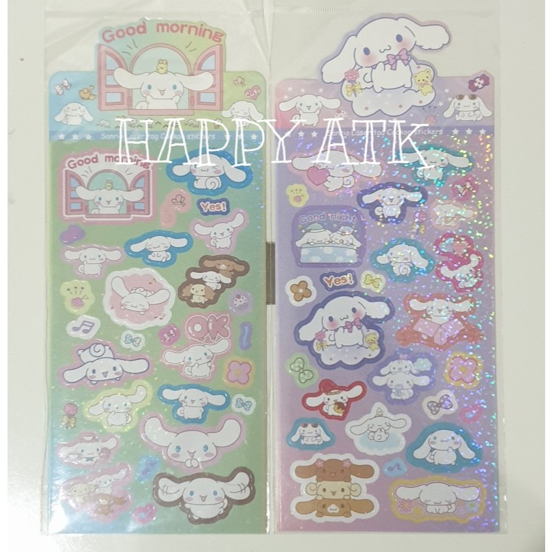 

(PER 4 PCS) STICKER STIKER MOTIF KUROMI MY MELODY CINNAMONROLL MAINAN ANAK HOLOGRAM