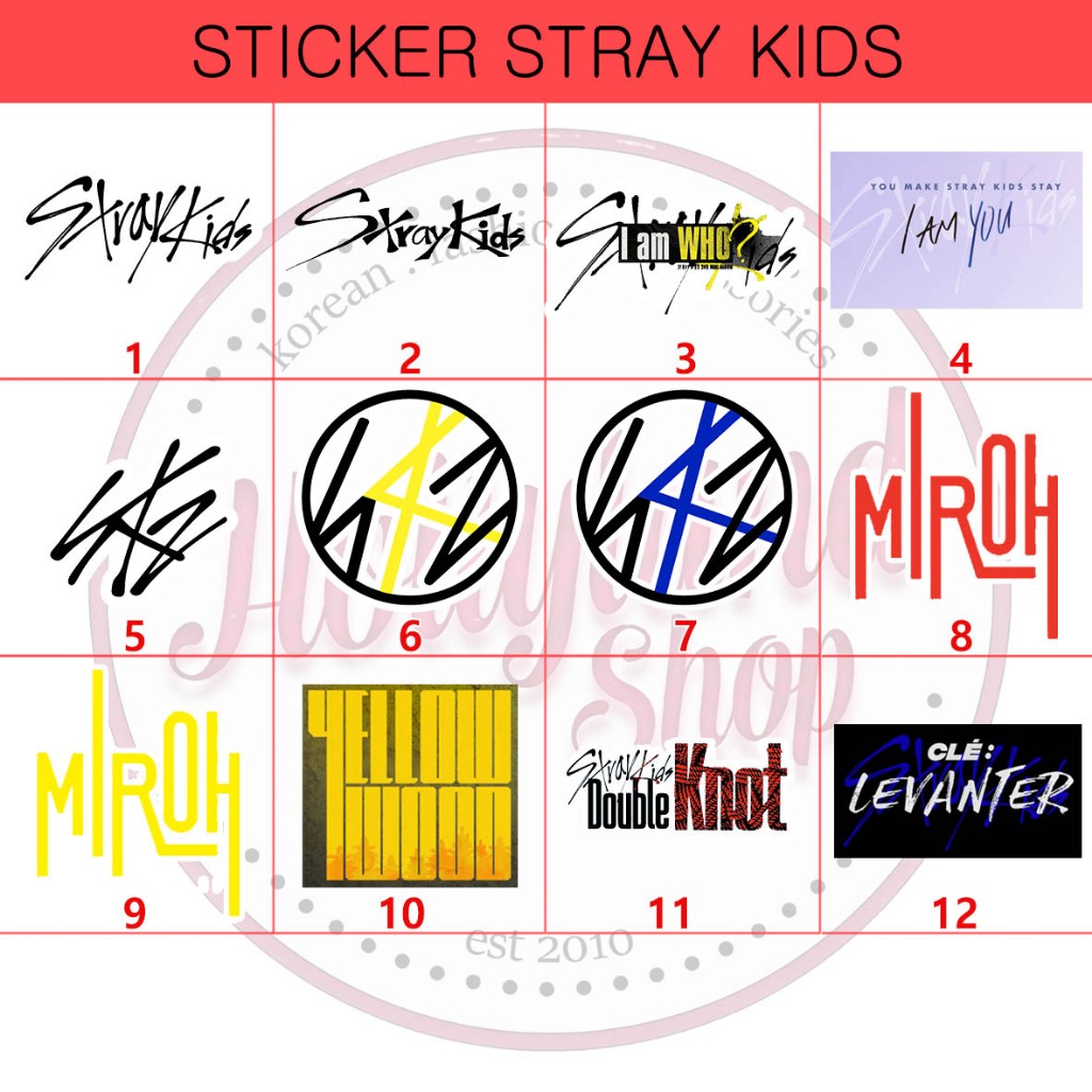 

Sticker Stray Kids Logo part 1 (5pcs Sticker) Unofficial