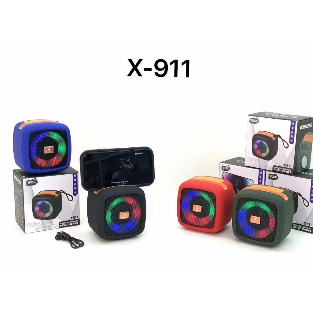 Speaker X-911 Led Smart Bass X 911 Bluetooth Speaker Wireless Disco Series