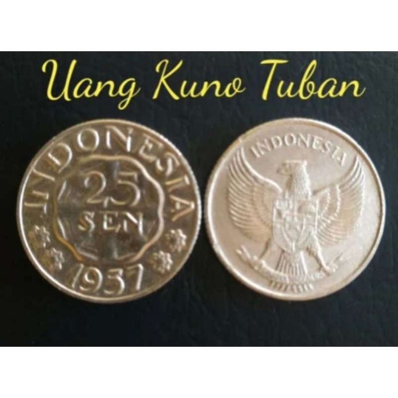 Uang Kuno Koin 25 Sen Tahun 1952, 1955, 1957