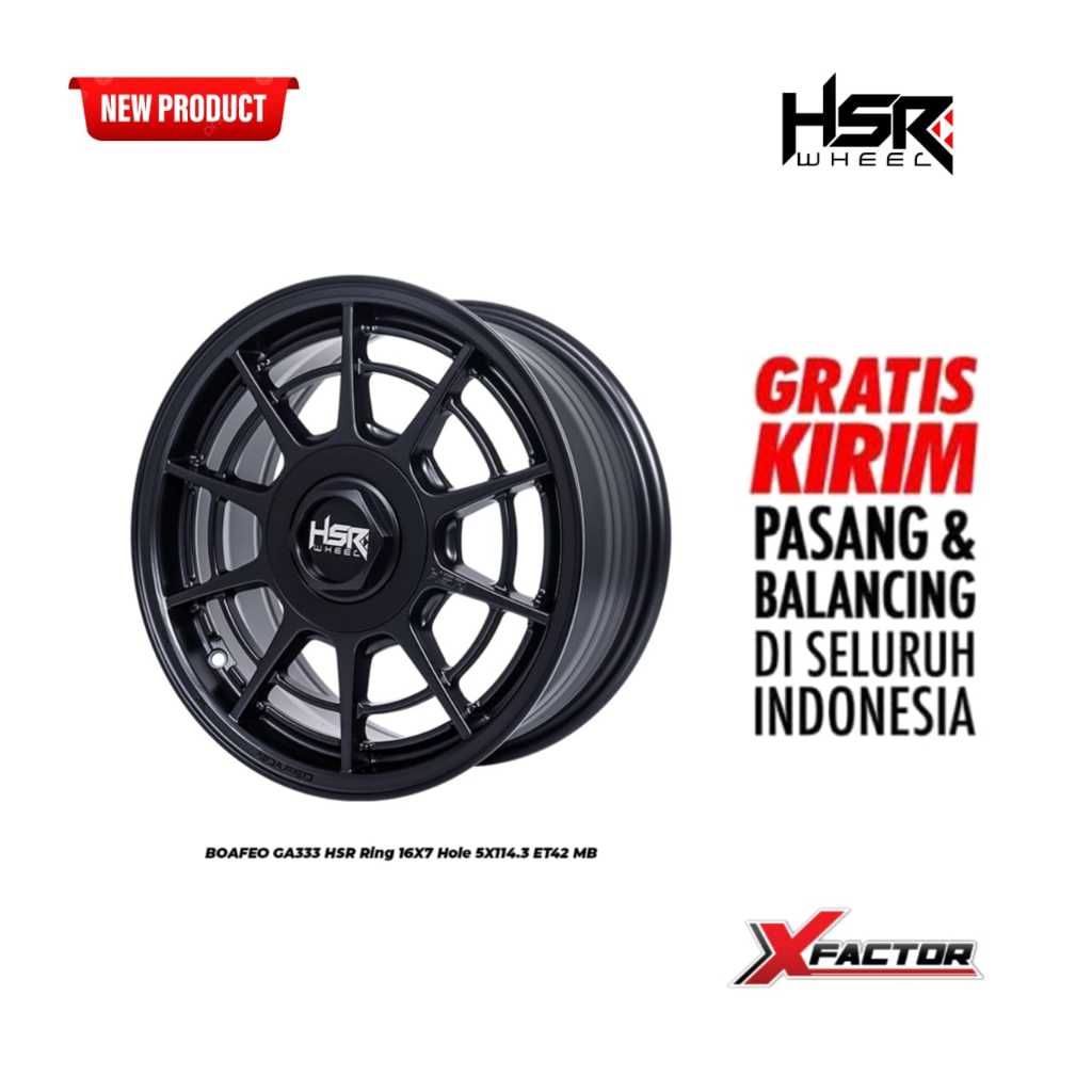 VELG ERTIGA R16 VELG HSR RING 16 HSR BOAFEO R16X7 H 5X114,3 ET 42