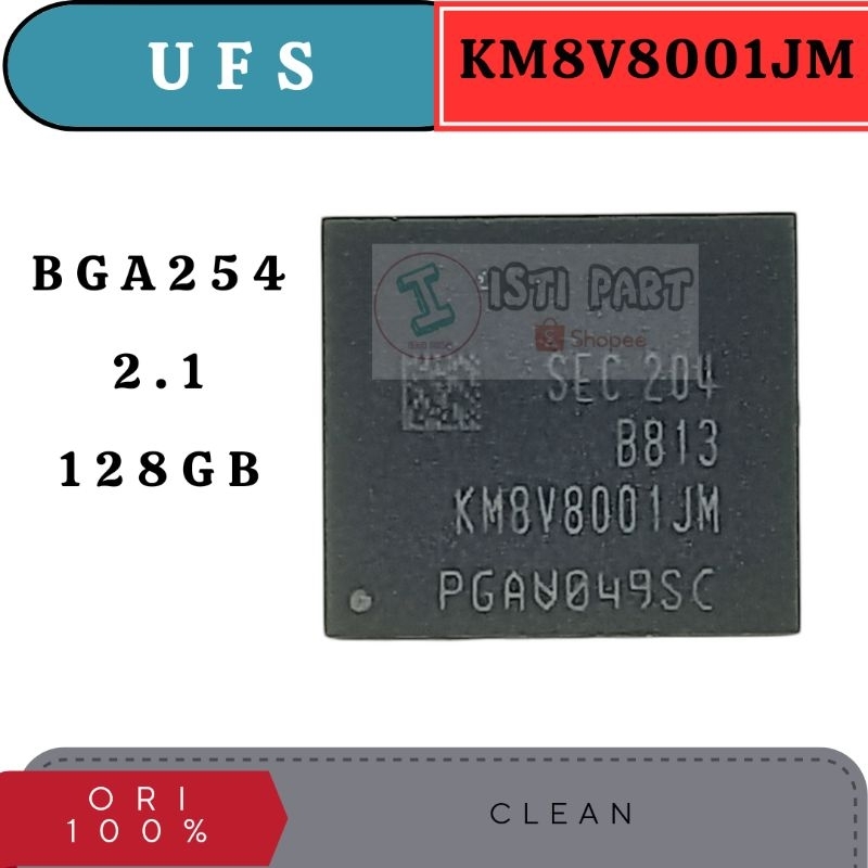 IC UFS KM8V8001JM NEW CLEAN 2.1 BGA 254 128 GB