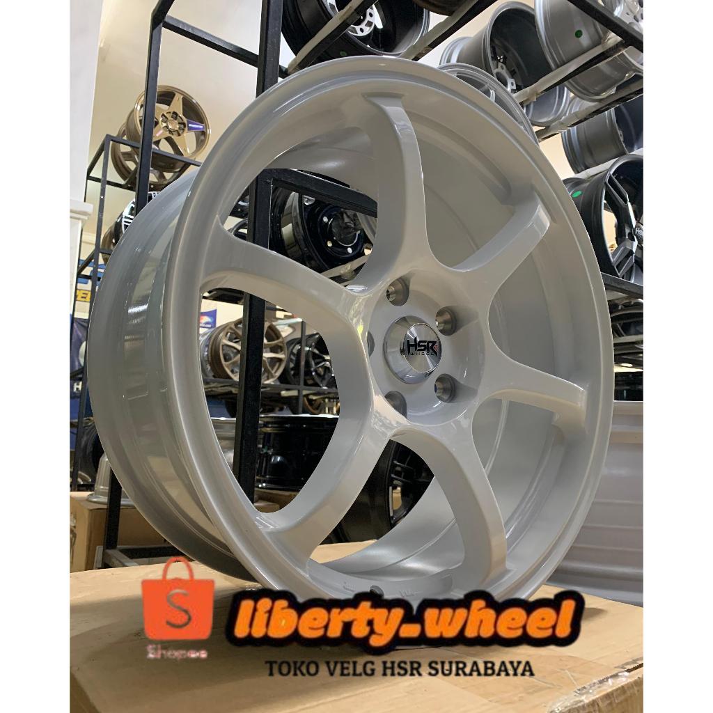 Velg Mobil HSR R18 Innova Venturer/Reborn Lebar 8 - Model JDM White