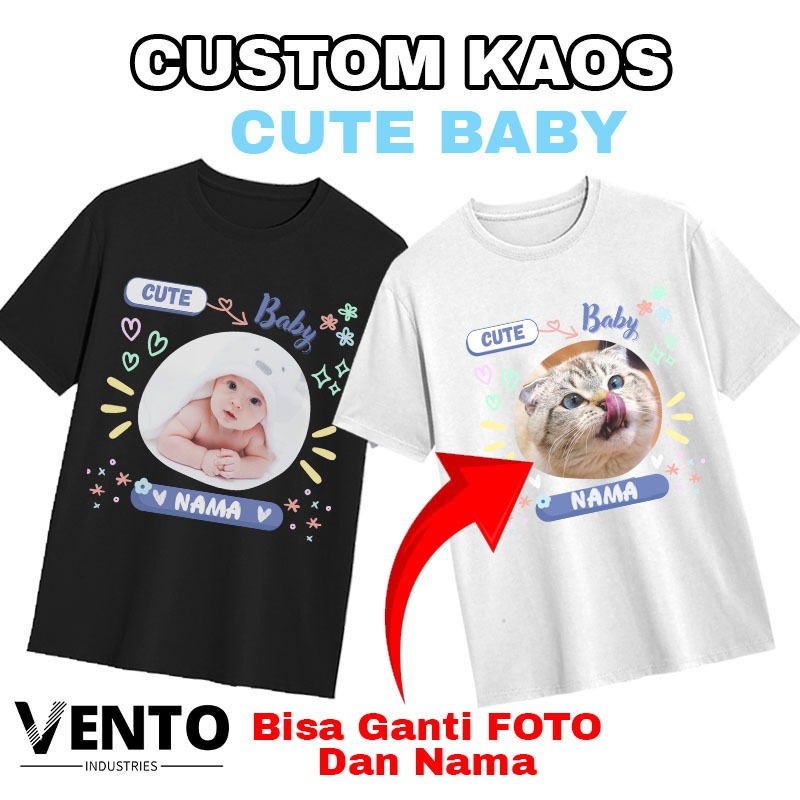 CUSTOM KAOS ANAK LUCU BISA GANTI FOTO DAN NAMA /KUSTOM KAOS PASANGAN/KAOS ANAK/KAOS LUCU
