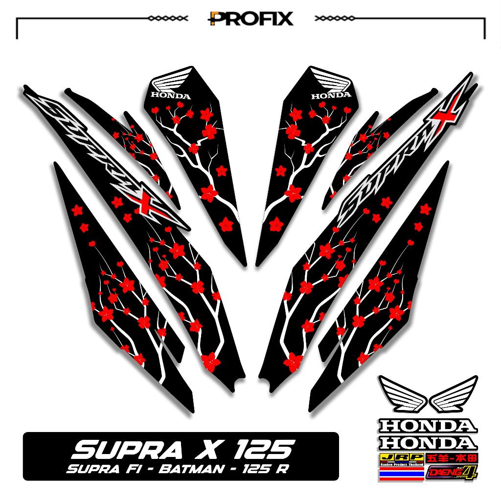 STRIPING STIKER SUPRA X 125 R MOTIF 67 STIKER DECAL SUPRA X 125 R-SUPRA FI BATMAN-125R