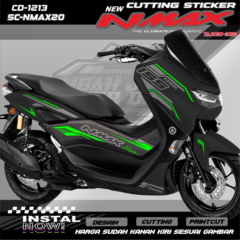 STICKER CUTTING MURAH NMAX NEW STICKER CUTTING KEREN NMAX BARU BODY HITAM 2020