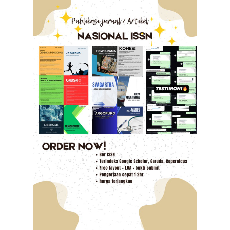 Publikasi Jurnal Non Sinta / ISSN / Nasional