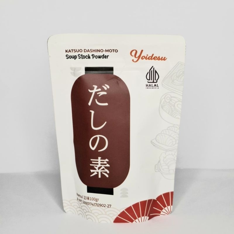 

Dashi 100gr Dashinomoto, HALAL MUI, Kaldu Ikan Ala Jepang Utk Ramen Miso Udon, Shabu Steamboat