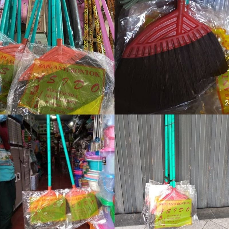sapu ijuk anti rontok gagang kayu Asido sapu lantai sapu Asido