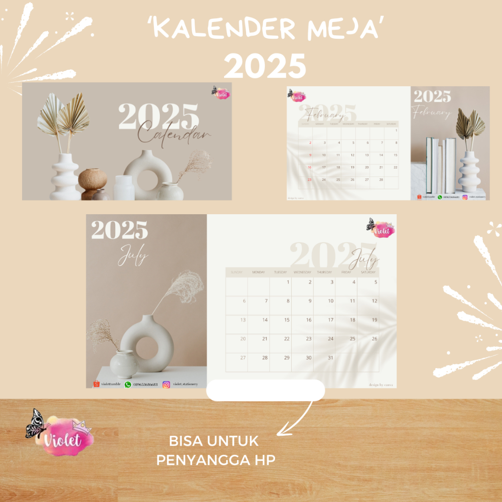 

KALENDER MEJA 2025 ESTETIK