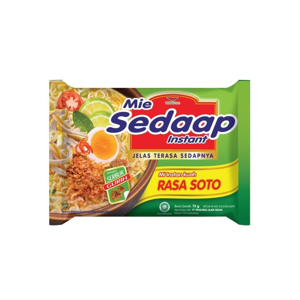 

Mie Instan Rasa Sedaap Soto 75 Gr