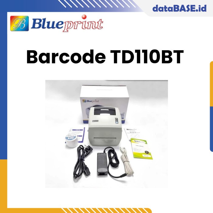 Printer Barcode Label Resi Pengiriman A6 Blueprint