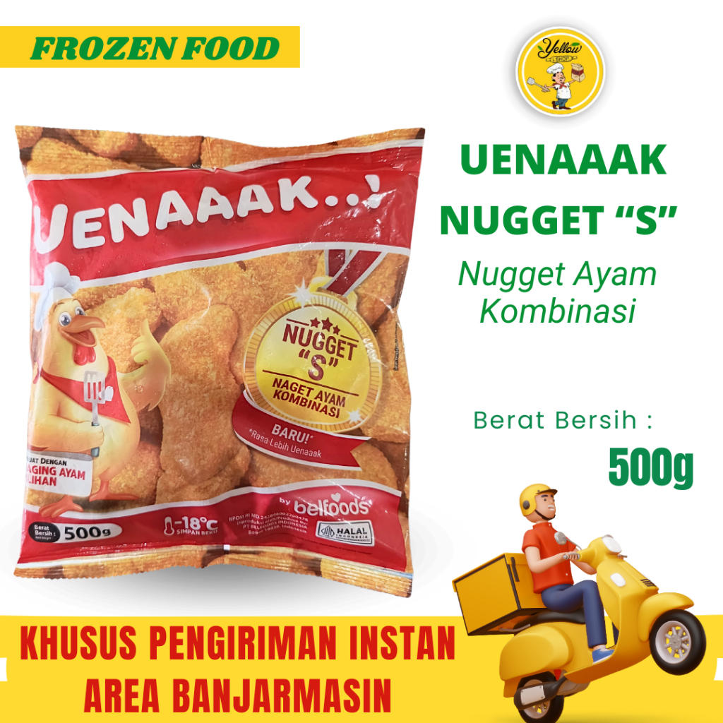 

BELFOODS UENAAK NUGGET "S" 500GR / NAGET AYAM FROZEN FOOD