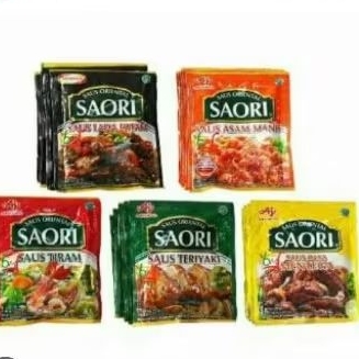 

Saori Sachet Tiram, Teriyaki,Asam Manis,Mentega