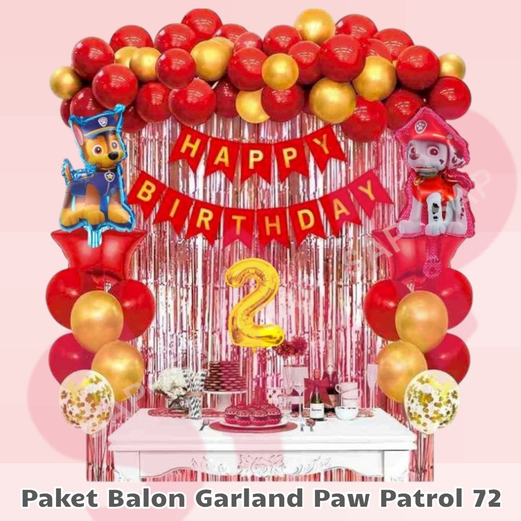PAKET BALON PAW PATROL GARLAND 72