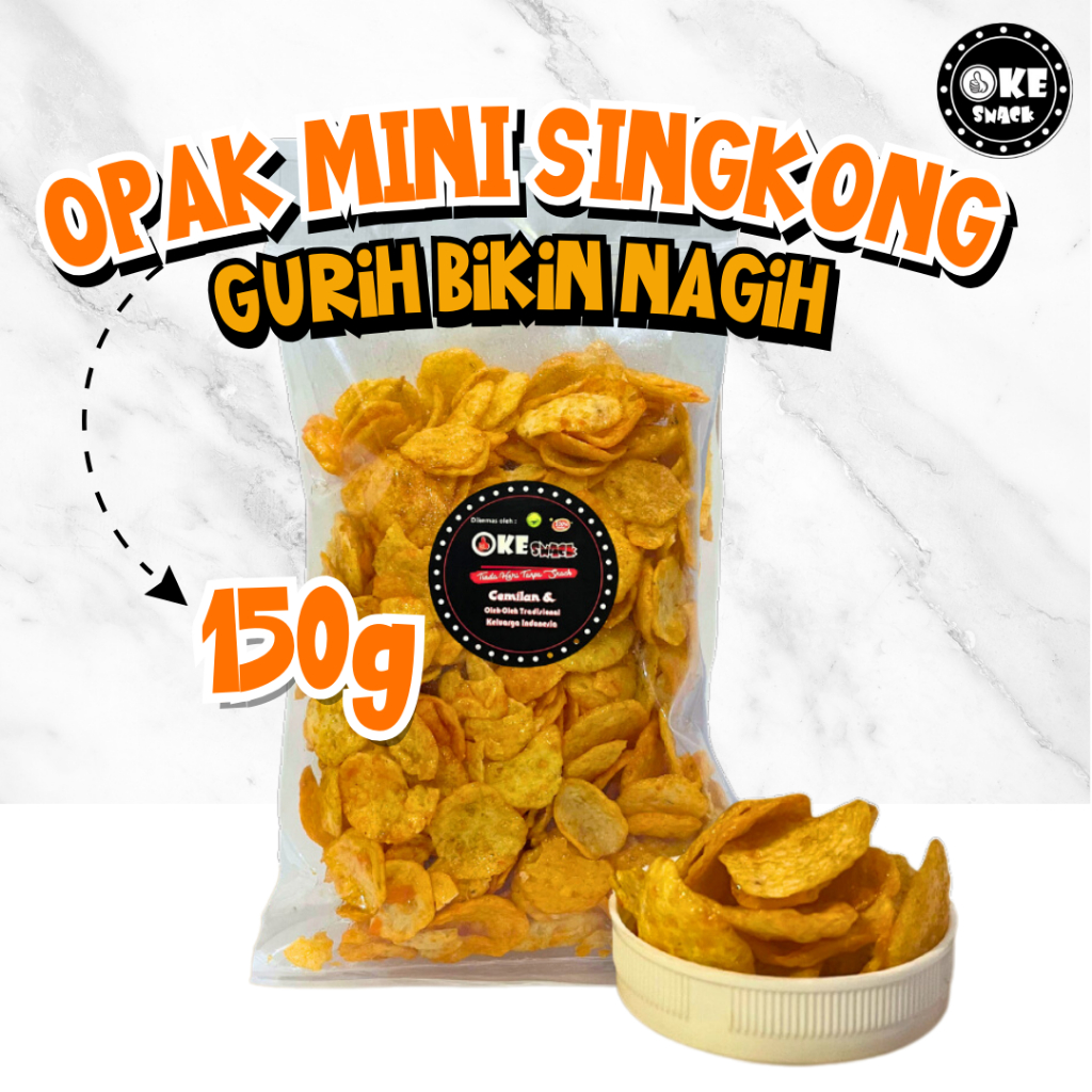 

Opak Mini Singkong Cemilan Jadul Pedas Manis