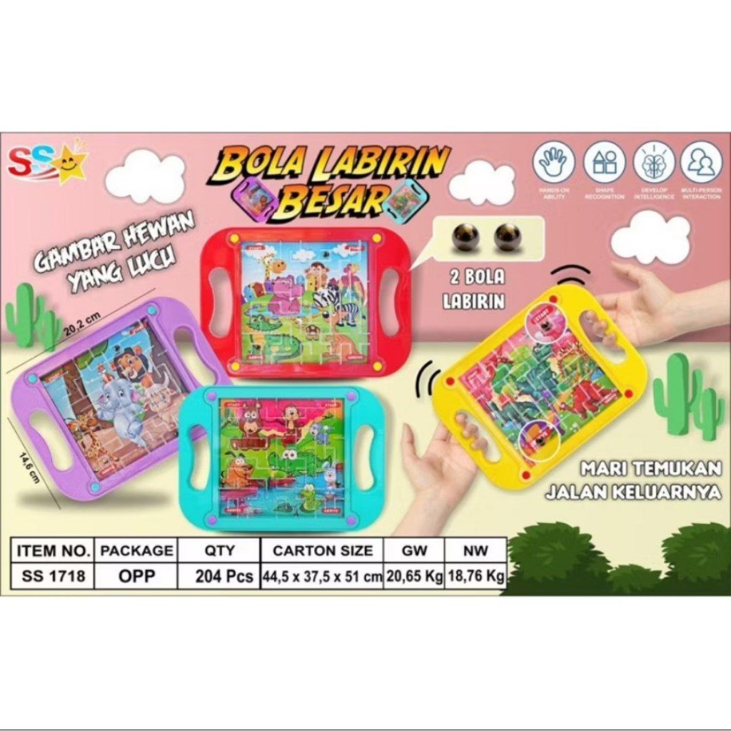 [Whispers] avita.id Mainan jadul labirin 2 bola / Mainan Labirin / Mainan Maze Game / Labirin Mainan