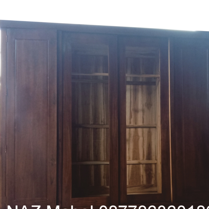 LEMARI PAKAIAN JATI 4 PINTU SLIDING (GESER)