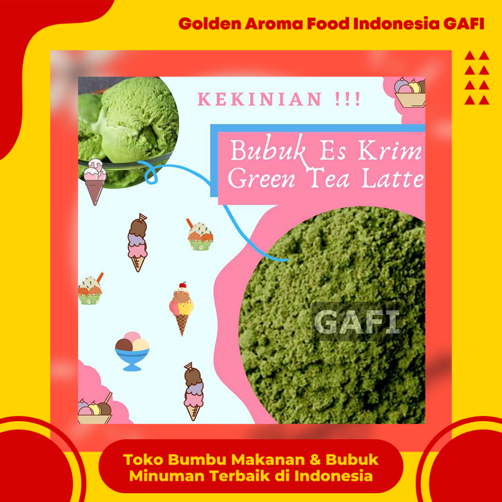 

Bubuk Es krim Green tea Latte 1 Kg Murah Meriah Terdekat Kiloan Magic Ice Crem Premix Instant / Bubuk Bahan Ice Cream Instan Rasa Green tea Latte Powder Bahan Bubuk Es krim GAFI