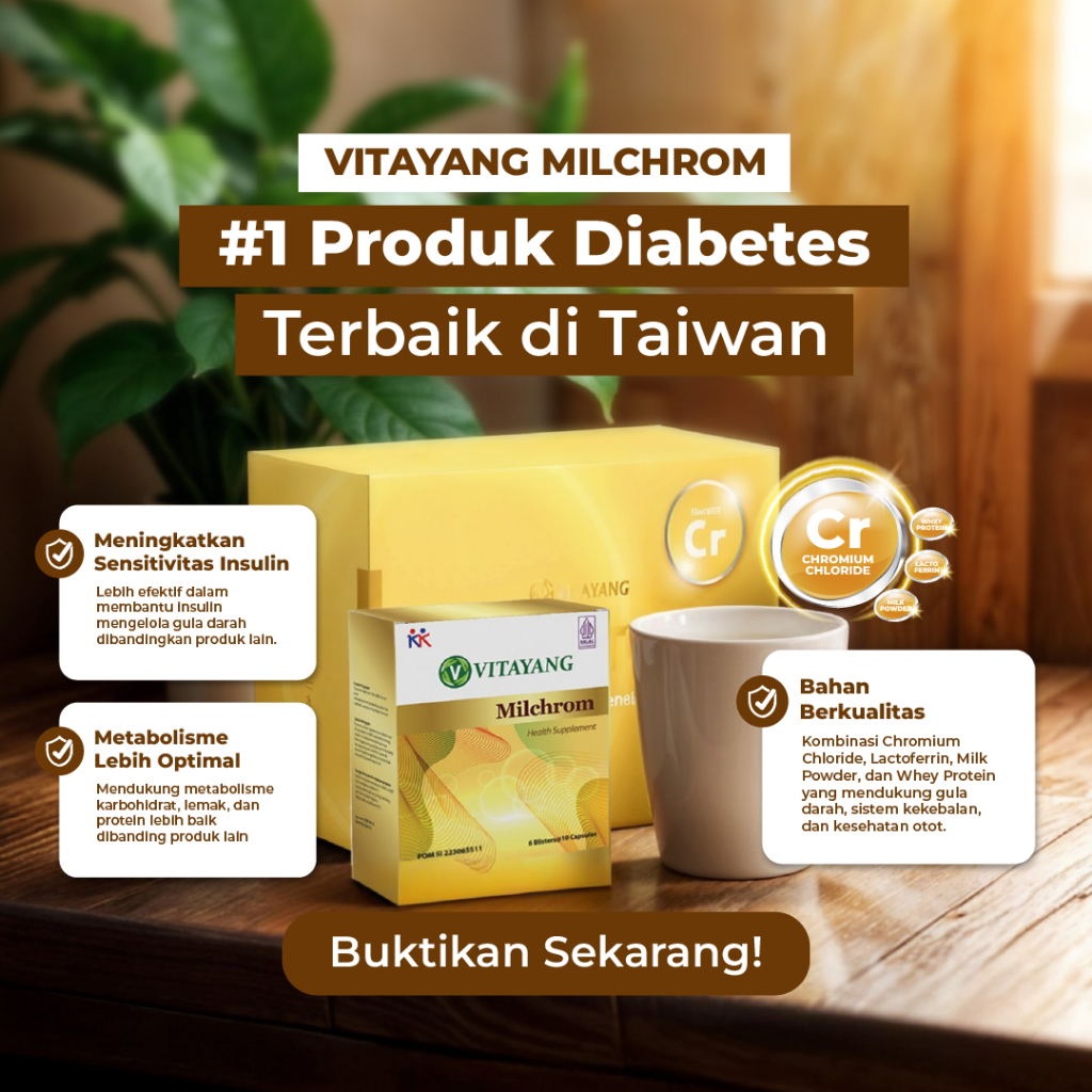 [FLASH SALE 1 BOX] Vitayang Milchrom Obat Diabetes alami Insulin herbal kencing manis obesitas, Herb