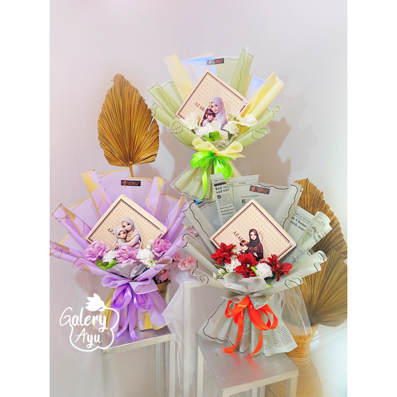 Buket Hijab Hari ibu Jumbo/ Buket Kerudung Hari ibu
